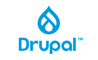 Drupal CMS logo graphic.